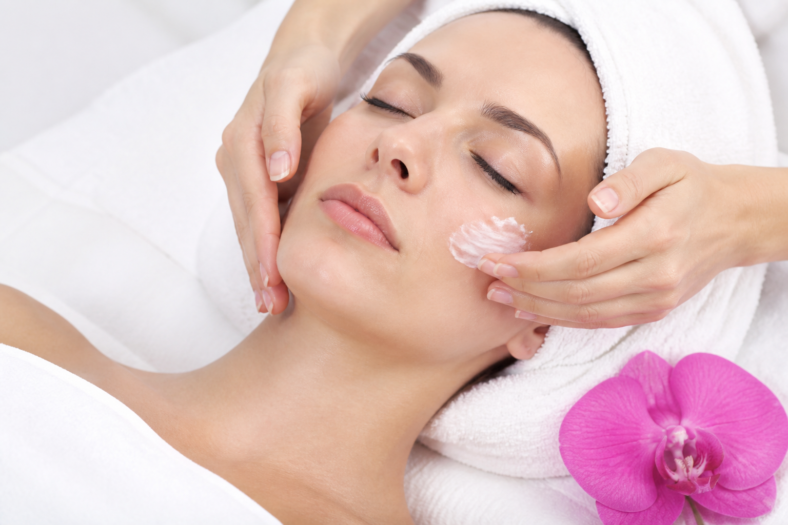 Facial cream application